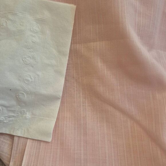 Fabric, Pale Pink Sheer Striped Cotton 45" wide x 2 yds - Picture 3 of 6
